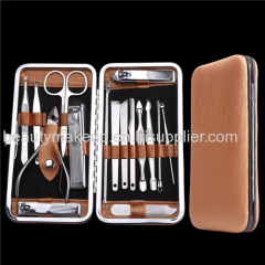 mens manicure set leather ladies manicure at home french manicure pedicure kit nail kit nail clippers face care tools