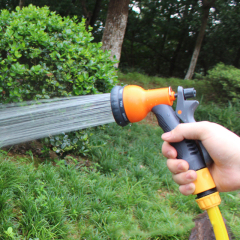Plastic 8 function garden hose nozzle set for lawn water