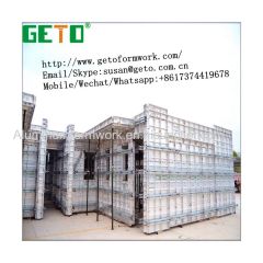 Accurate design suitable reuse aluminium wall/colum/beam panels/formwork for concrete building house/aluminium formwork