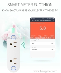 No hub required smart socket wifi power plug timing remote control plug with socket