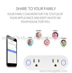 No hub required smart socket wifi power plug timing remote control plug with socket