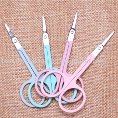 pink rosy light blue light green best eyebrow scissors metal scissors eyebrow trimmer small scissors makeup scissors