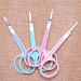 pink rosy light blue light green best eyebrow scissors metal scissors eyebrow trimmer small scissors makeup scissors