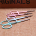 pink rosy light blue light green best eyebrow scissors metal scissors eyebrow trimmer small scissors makeup scissors