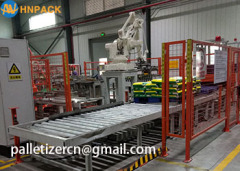 Hennopack robotic palletizing system for Corn starch-feed-cement-titanium powder-flour-rice bag palletizer