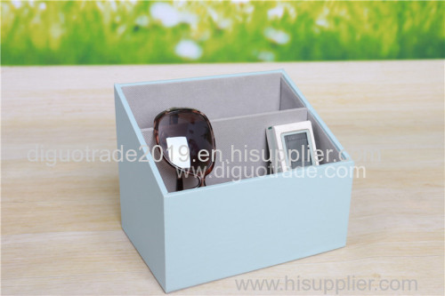 Desktop double compartment storage box