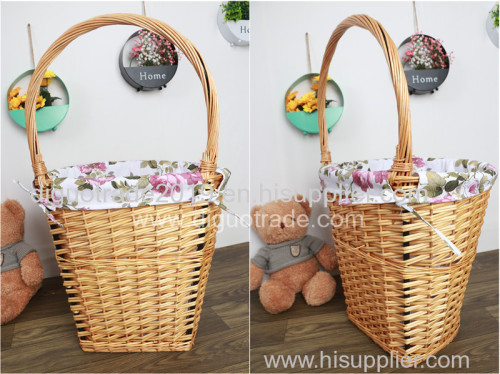 Handmade wicker picnic basket storage basket fruit basket