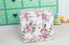 High quality fabric flower color pine storage stool