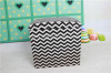 High quality fabric chevron pattern pine storage stool