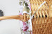 Handmade wicker picnic basket storage basket fruit basket