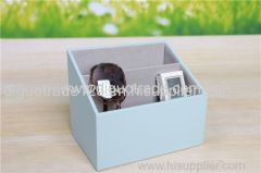 Desktop double compartment storage box