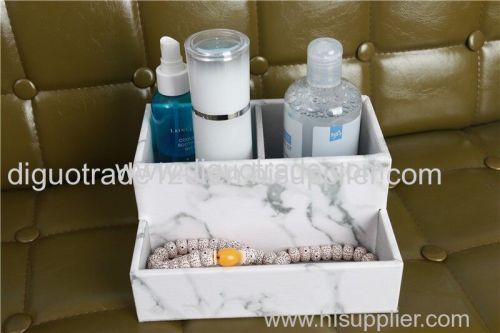 Marble PVC double layer storage box