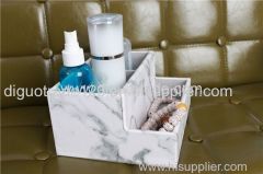 Marble PVC double layer storage box