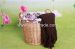 Handmade wicker storage basket willow laundry basket with lining