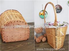 Handmade wicker picnic basket storage basket fruit basket