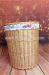 Handmade wicker laundry basket with lid