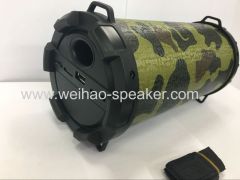 The Portable Barrel Wireless Bluetooth Speakers support usb tf card fm radio With Carrying Strap