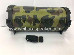 The Portable Barrel Wireless Bluetooth Speakers support usb tf card fm radio With Carrying Strap