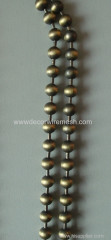 metallic bead curtain silver round chain metal bead