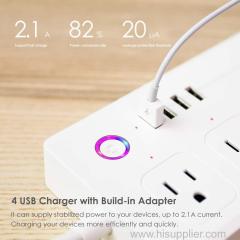 US type extension socket 4 ways electrical power strip