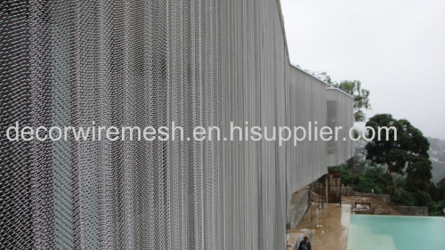 stainless steel curtain exterior facade drapery 