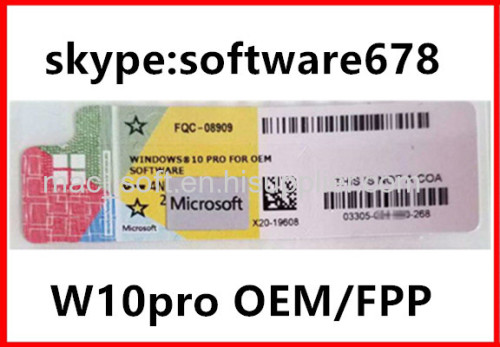 100% Work Online Office Key Windows 7 Profession Coa Sticker with Blue&Pink Coa Label