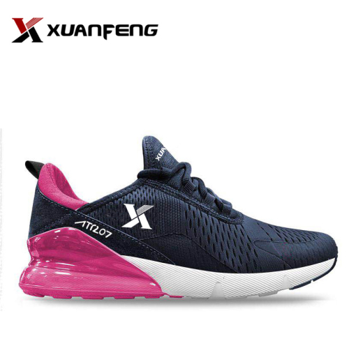 China pink flyknit running shoes vendor