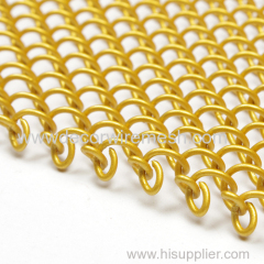 C-steel coil drapery golden metal curtain