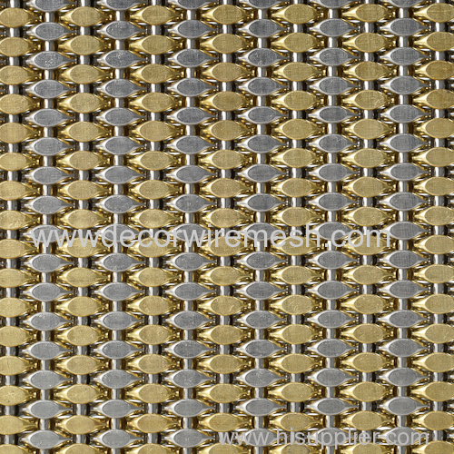 GD-SC301 crimped mesh for elevator cab decor brass mesh