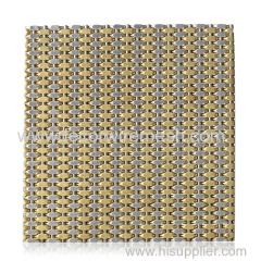 elevator mesh lift cab fabric brass and stainless steel woven mesh