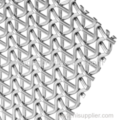 crimped woven mesh metal decorative material