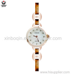 XINBOQIN Manufacturer Cheap Custom OEM Womens Fashion Luxury Brands Simple Waterproof Acetate Watch