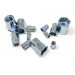 Half hex rivet nuts with reduced collars