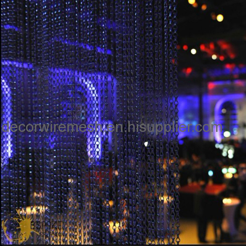 Chain link Curtain as Room Divider