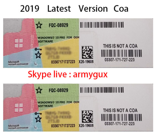 2019 Latest Version Windows 10 Pro Coa Sticker Online License Product