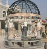 Hand carved marble sculpture gazebo