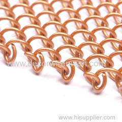partition screen rose gold metal curtain