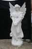 Hand carved marble angel statue