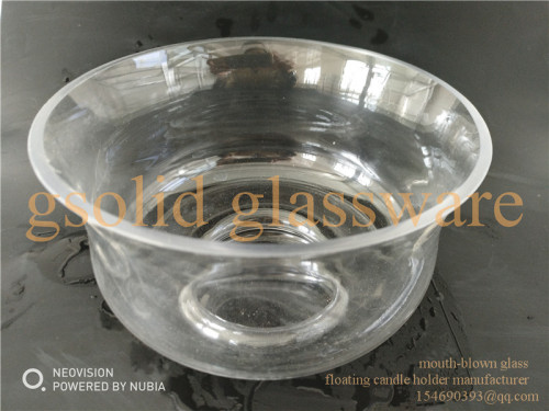 mouth blown glass floating candle holder for party and ceremony