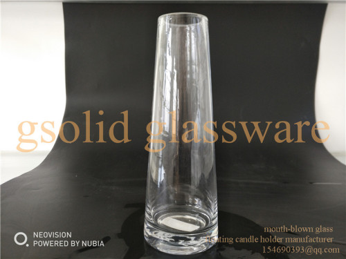 mouth blown glass floating candle holder for party and ceremony