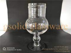 hand made mouth blown clear glass candle holder wedding decoration table centerpiece glass cylinder flower vase