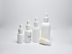 10&15&30&50&100ml milk glass cosmetic bottles opaque white skin essence containers eco friendly skin care packaging