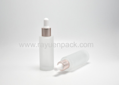 30ml glass cosmetic bottle containers with bulb rubber dropper pipettes for lotion eye serum skin essence