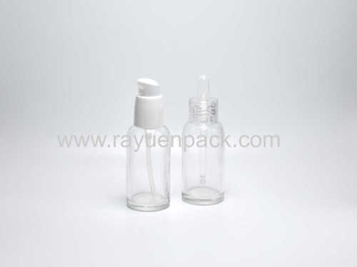 40ml glass cosmetic bottle containers with dropper pipettes or pump for lotion eye serum skin essence