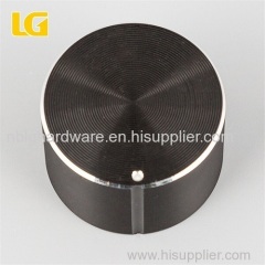 ISO9001 OEM Ningbo China Round black aluminum alloy knob with high quality