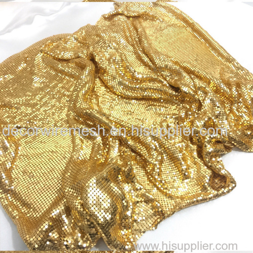 Flexible Metallic Sequin Fabric brass cloth 