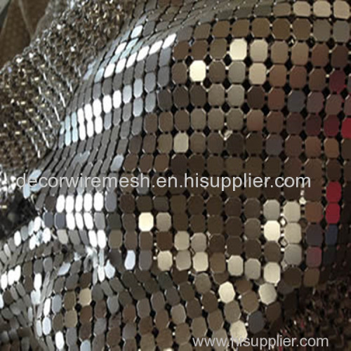 Flexible Metallic Sequin Fabric brass cloth 