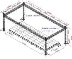 Square Lighting Truss Stage Flat Roof system