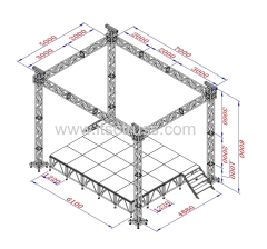 Square Lighting Truss Stage Flat Roof system