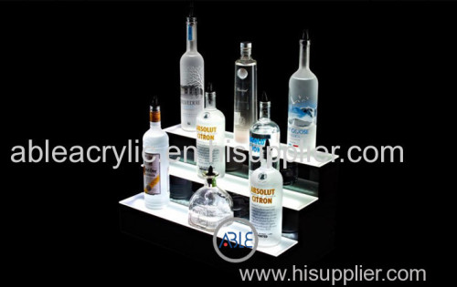 Customized Design Counter Acrylic Wine Display Stand With Light